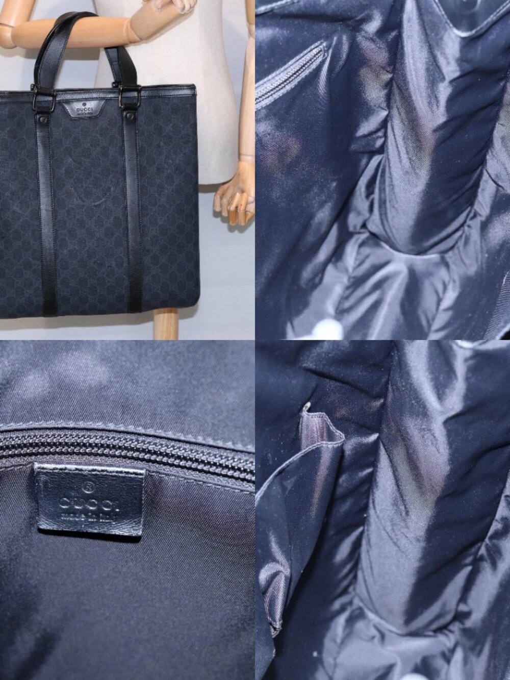 GUCCI GG Canvas Hand Bag Black 322072 Auth bs17120 - Picture 15 of 15